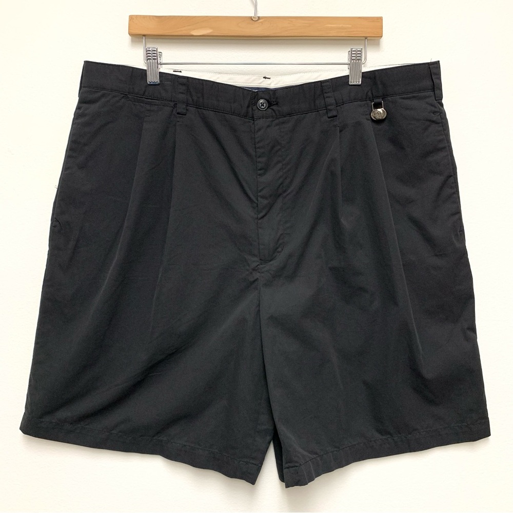 PGA Tour Pleated Golf Shorts 8.5" Inseam‎ with Ball Marker Size 40 Black Chino